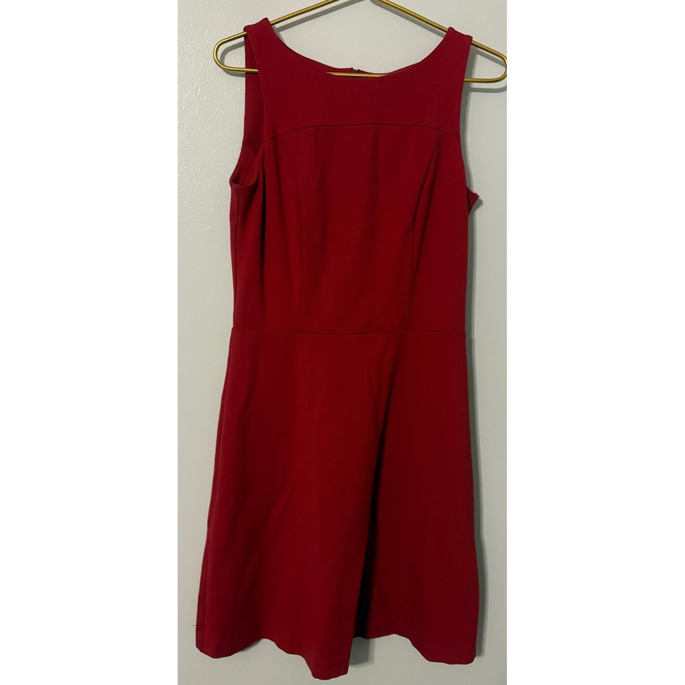Brooks Brothers Red Sleeveless Fit and Flare Ponte Knit Dress Size 6